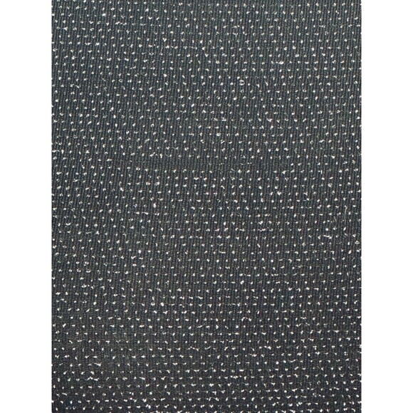 Michael Kors Wm XS Stretch Black Sequin Back Drape Silver Chain Pendant Top - Picture 2 of 5